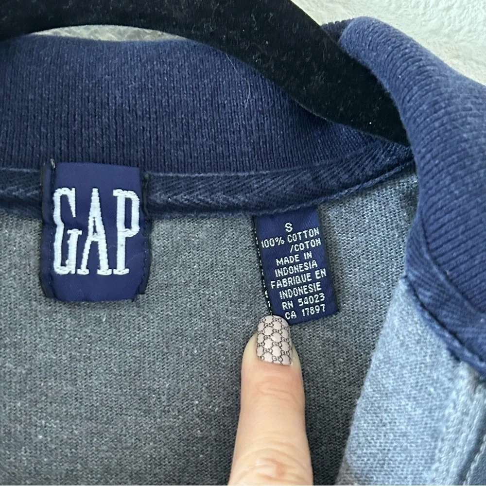 GAP VTG Pop On 1/3 Zip collar Sweater Men Sz Small